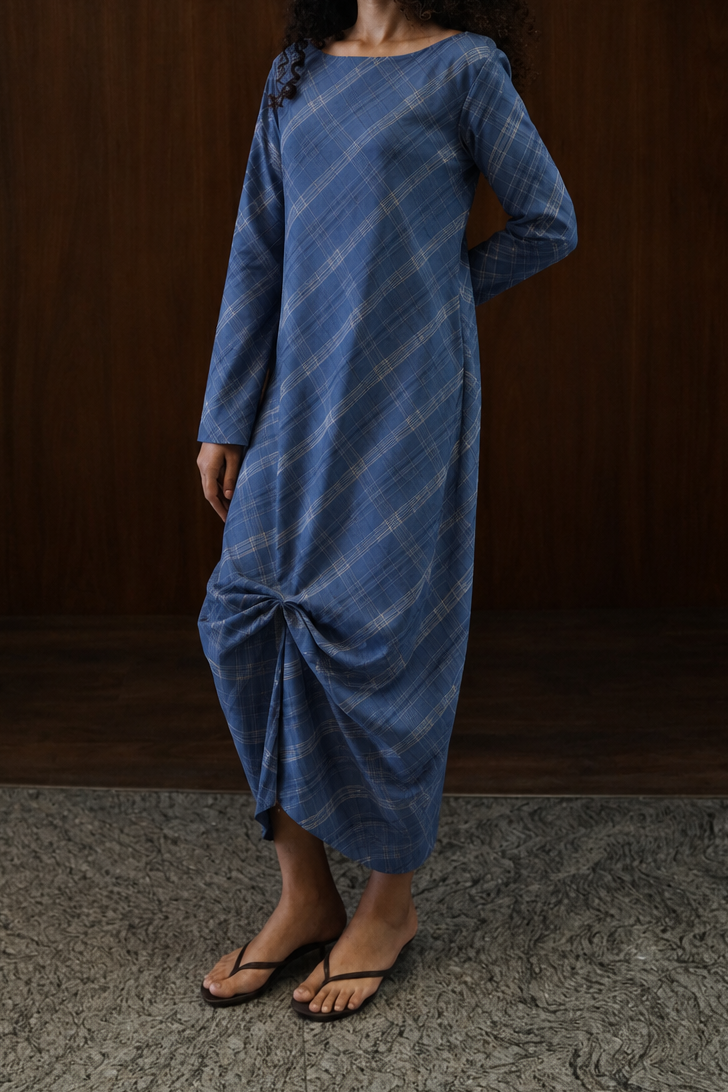 boat neck bias dress