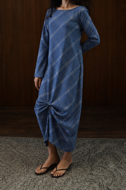 boat neck bias dress