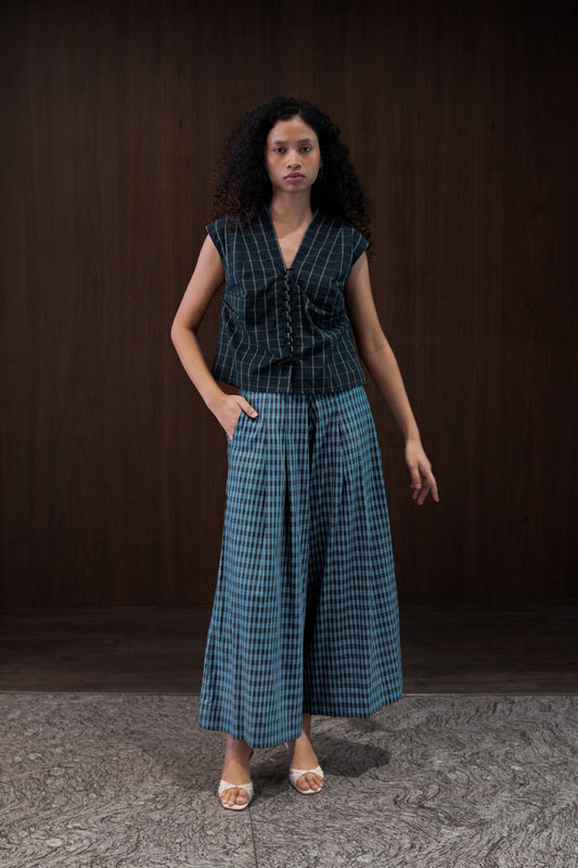 charcoal plait top | set