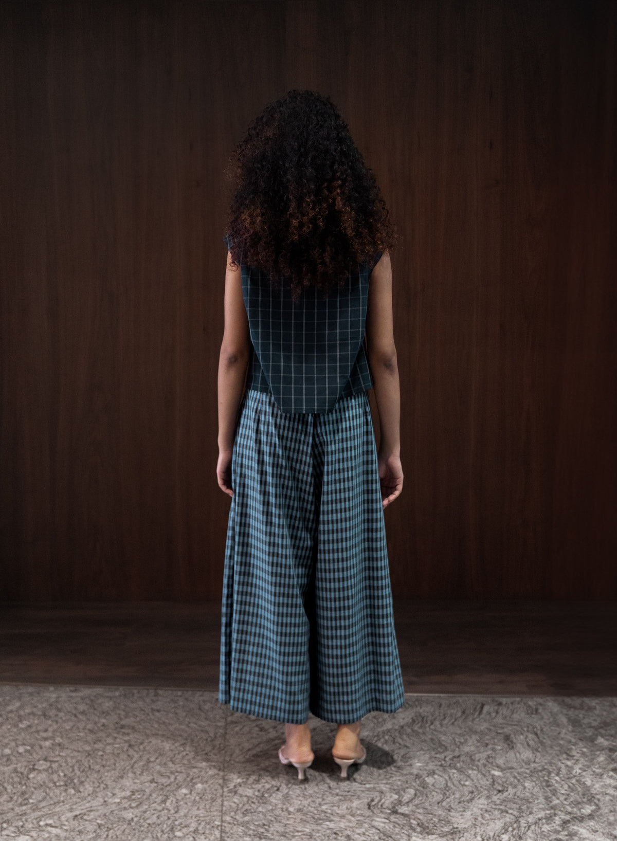 charcoal plait top | set