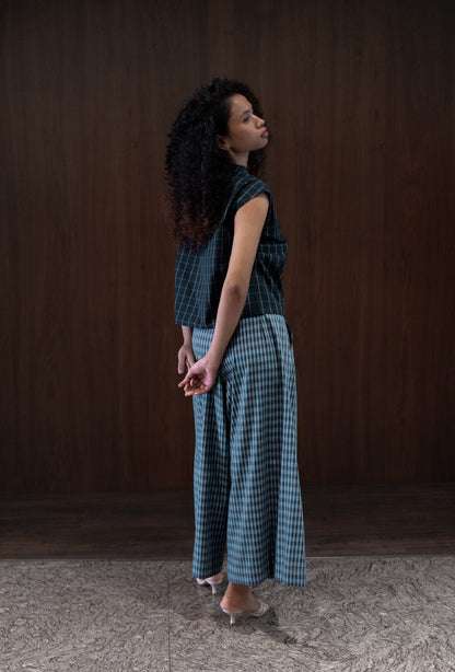 charcoal plait top | set