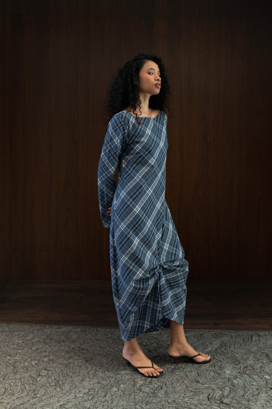 boat neck bias dress