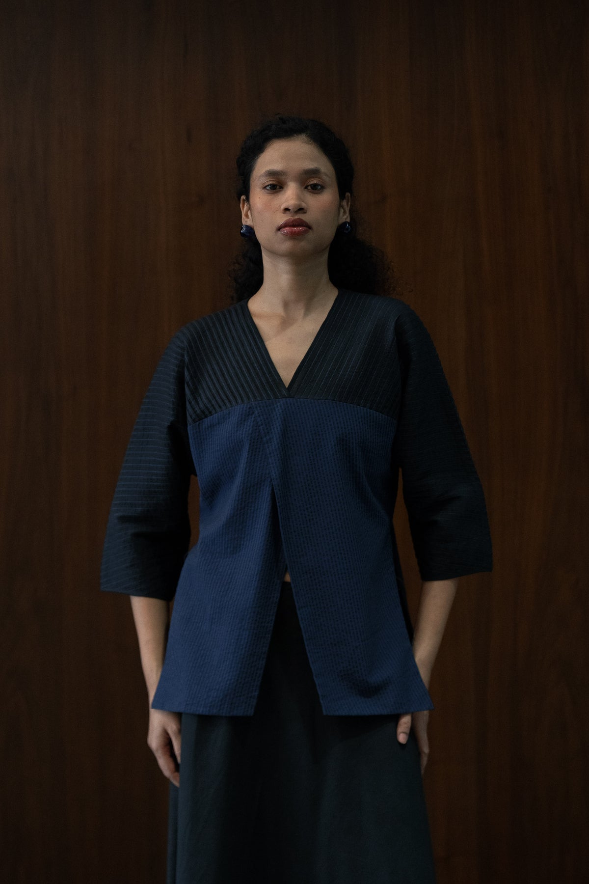 blue delta blouse
