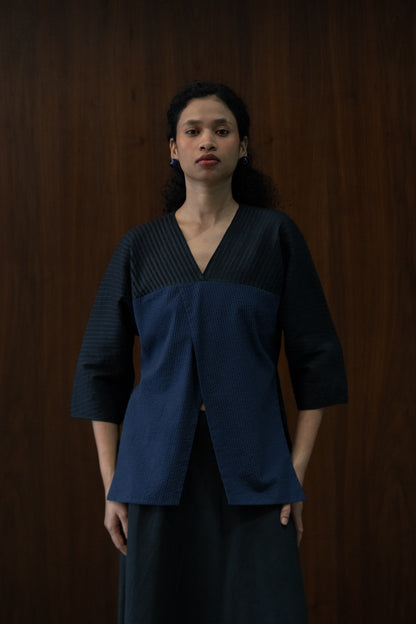 blue delta blouse