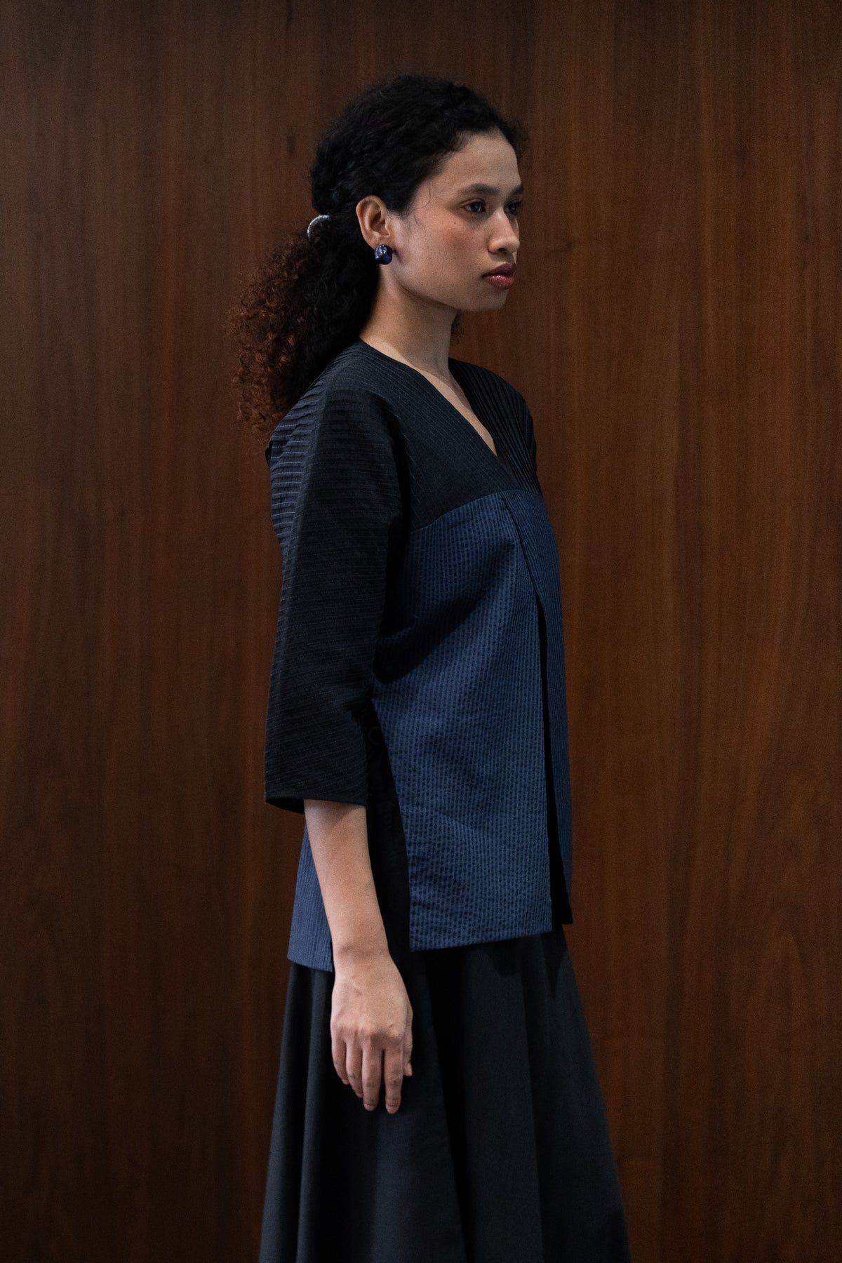 blue delta blouse