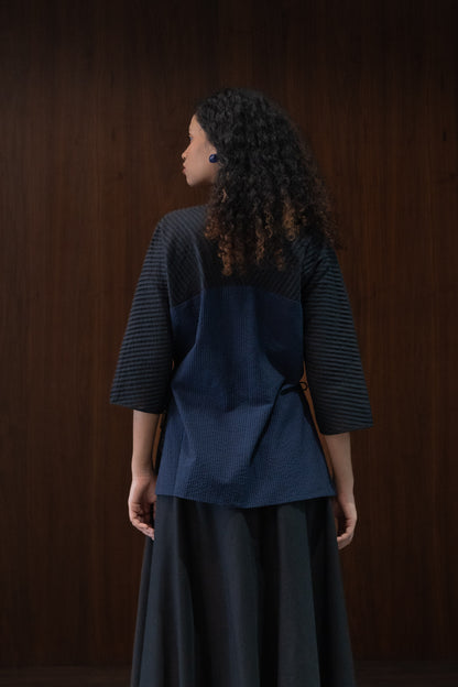 blue delta blouse