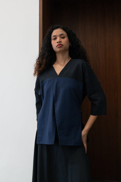 blue delta blouse