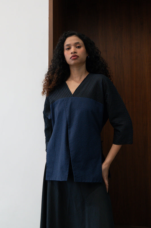 blue delta blouse