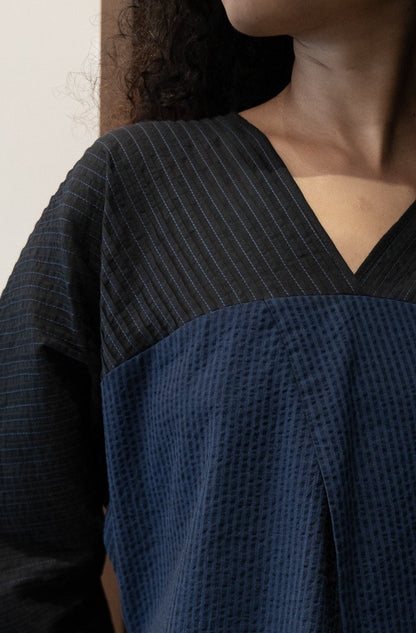 blue delta blouse