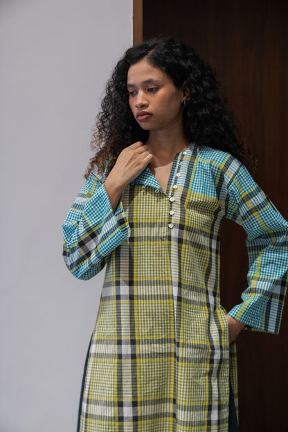 corn grid tunic | set