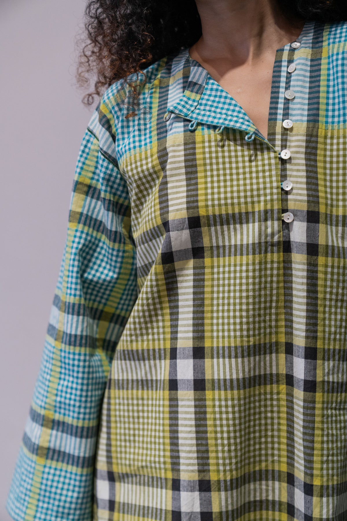 corn grid tunic | set