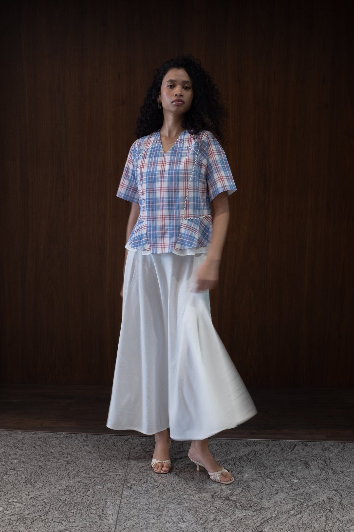 scallop flare skirt