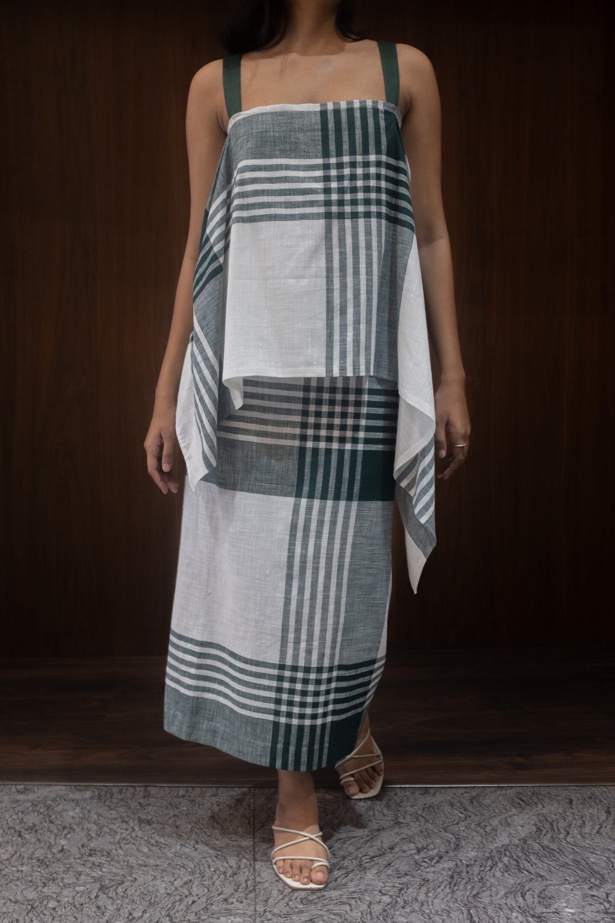 forest drape dress