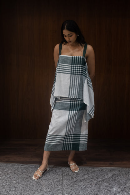 forest drape dress