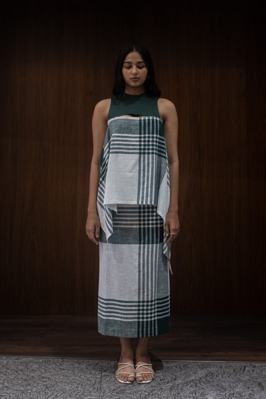forest drape dress