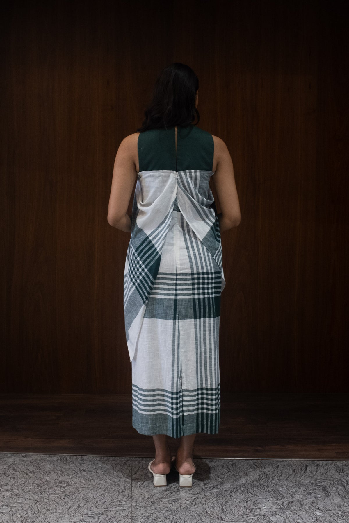 forest drape dress