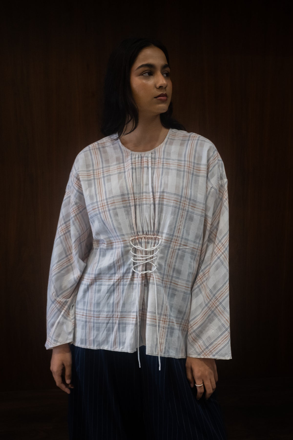 pearl gathered blouse