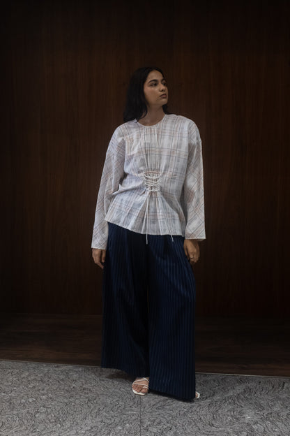 pearl gathered blouse