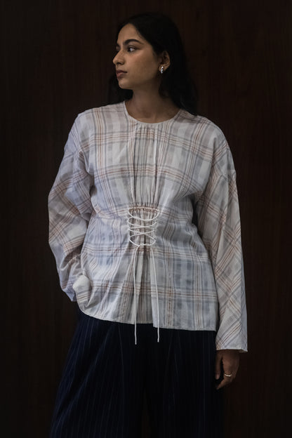 pearl gathered blouse