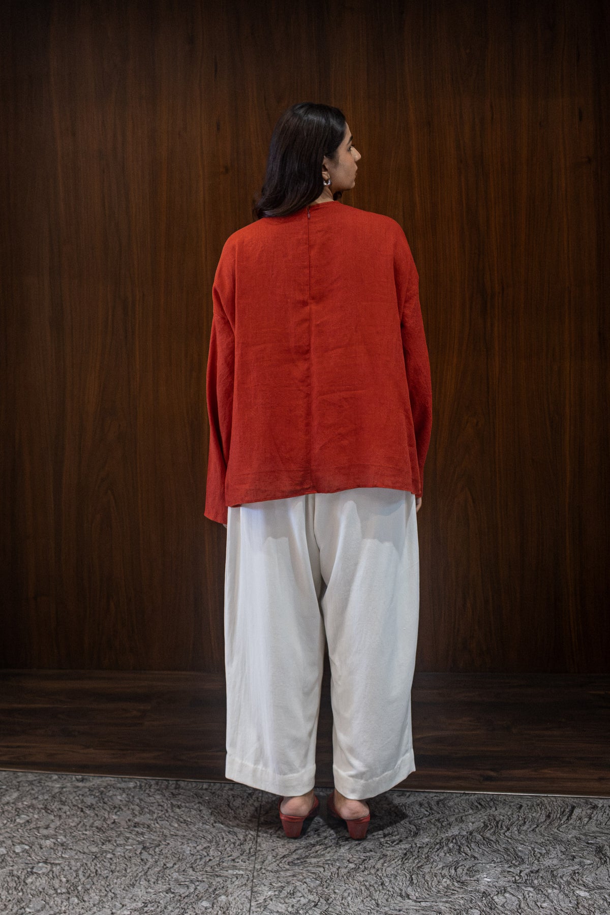 scarlet gathered blouse