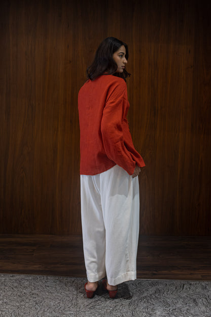 scarlet gathered blouse