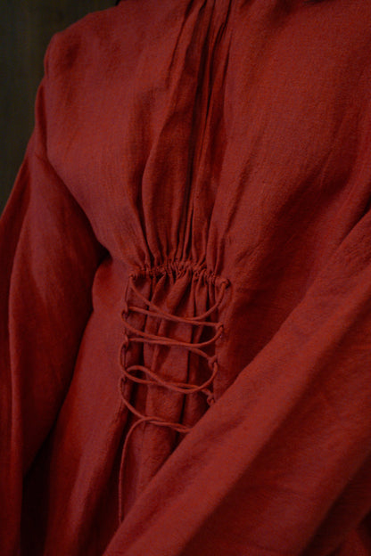 scarlet gathered blouse