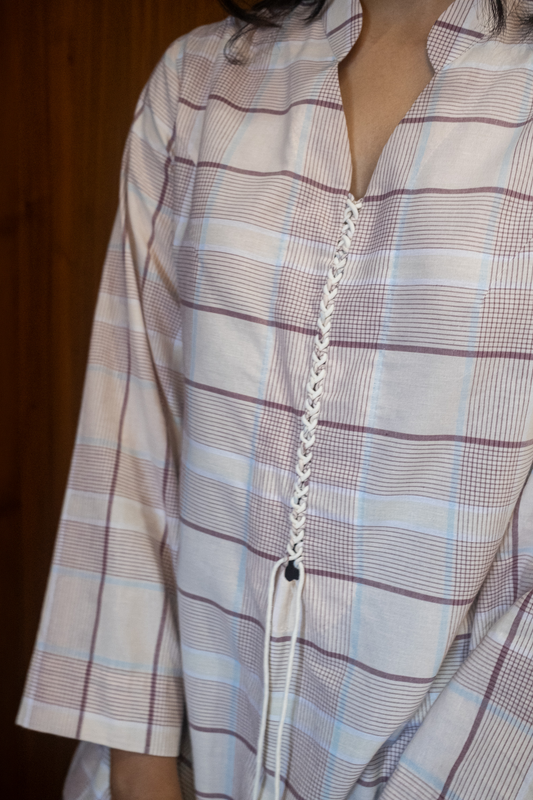 tea rose braided blouse
