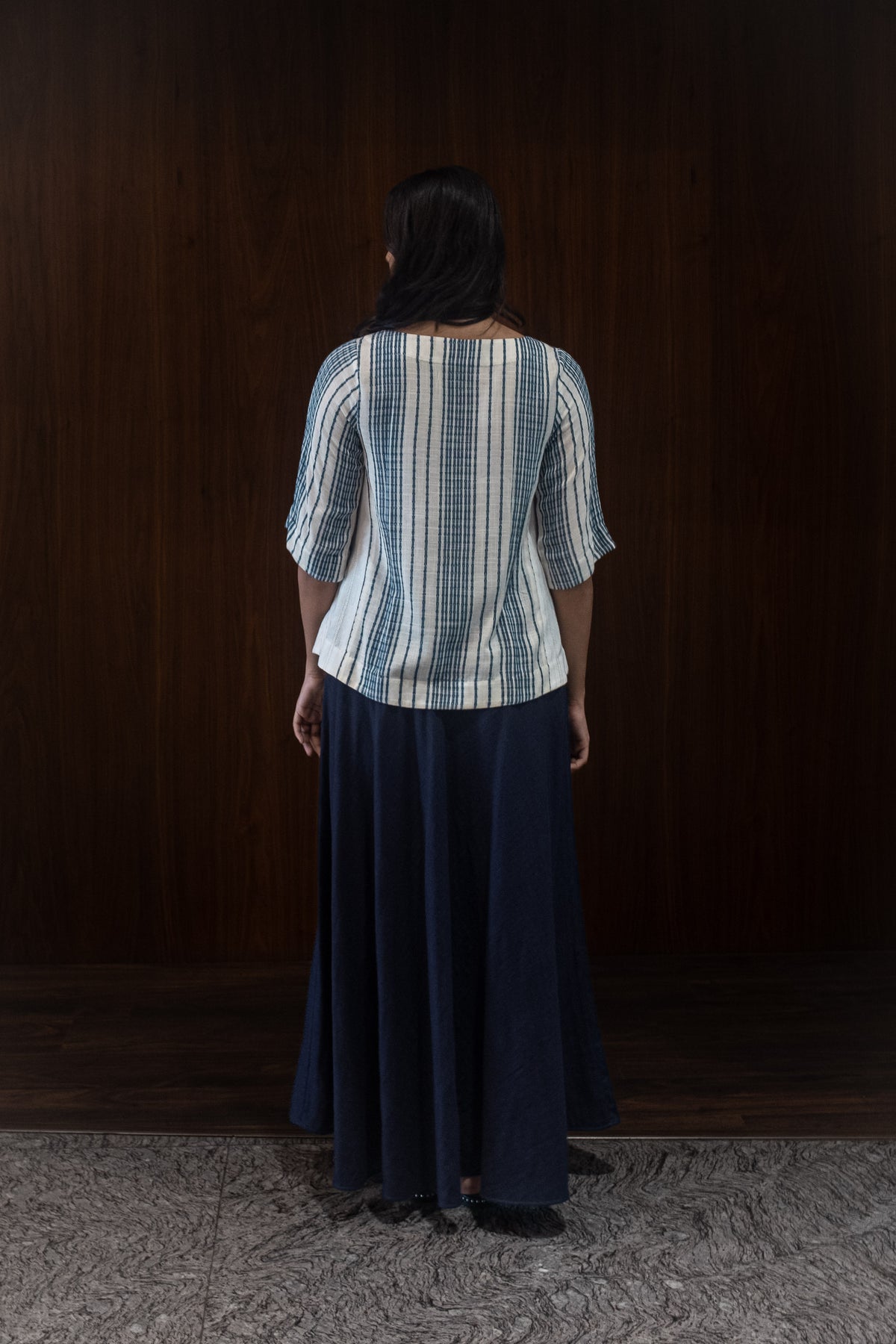teal stripe blouse