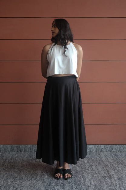 scallop flare skirt