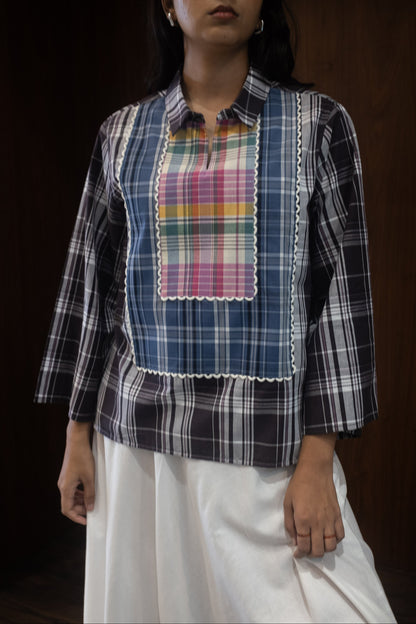 scallop patch shirt