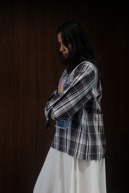 scallop patch shirt