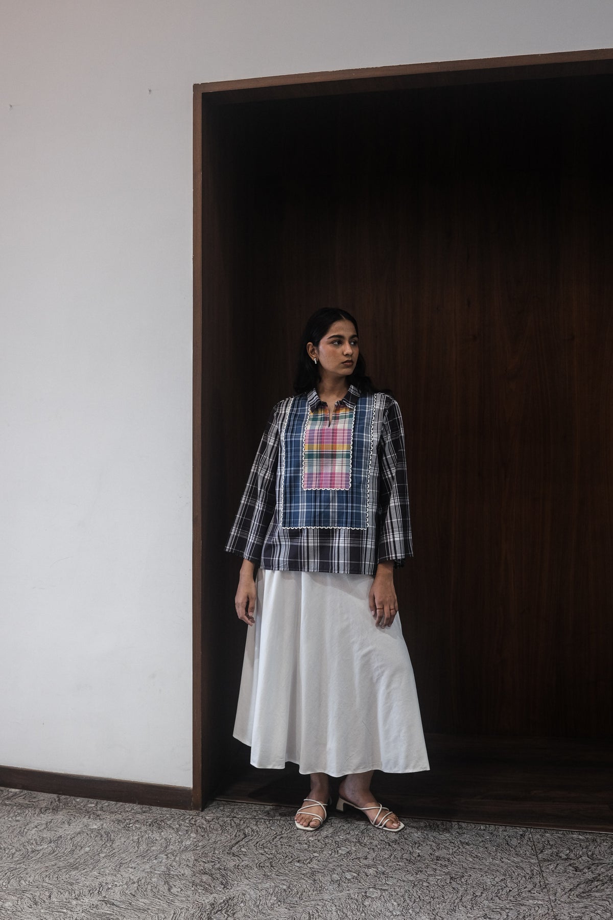 scallop patch shirt