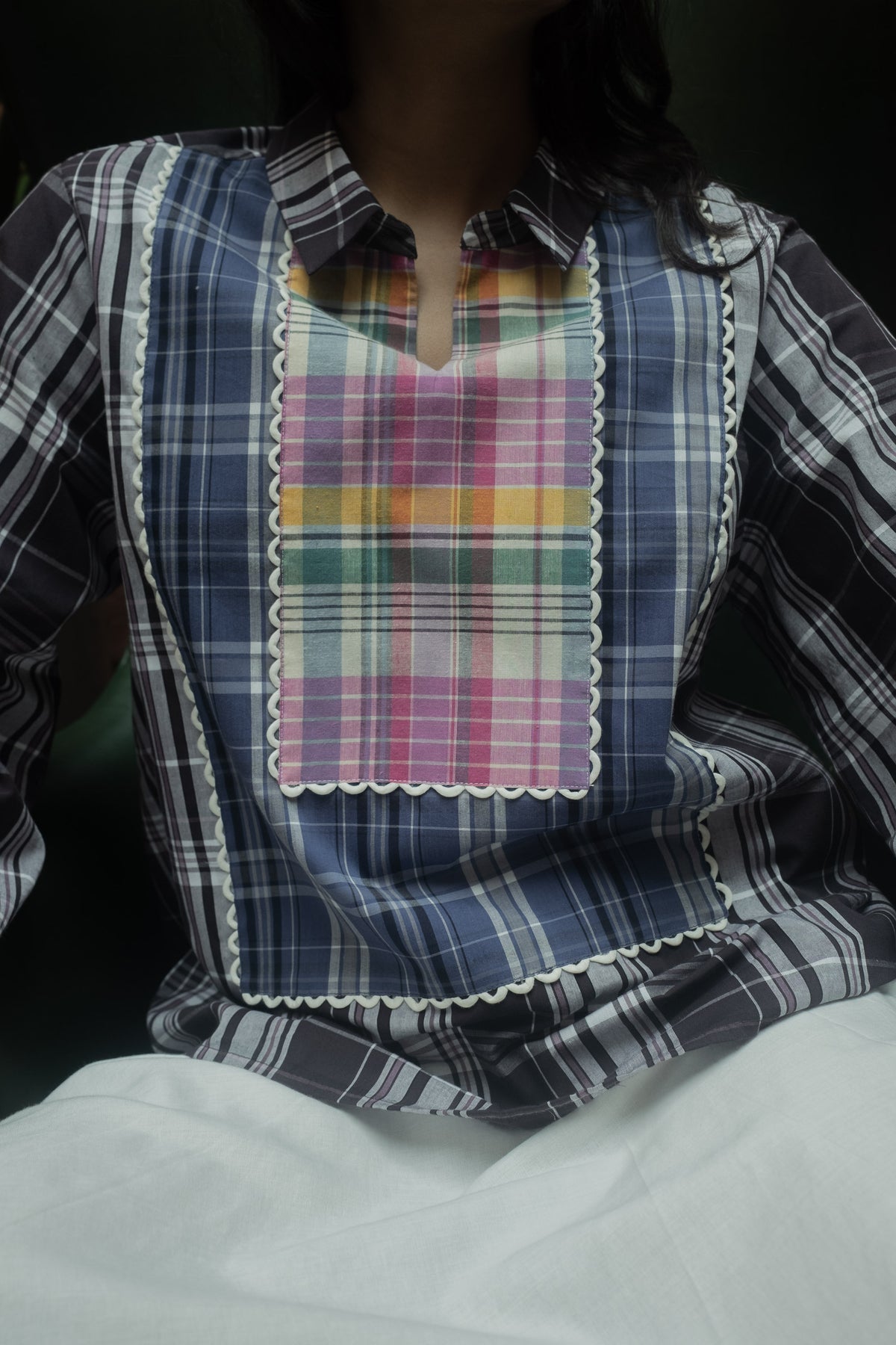 scallop patch shirt