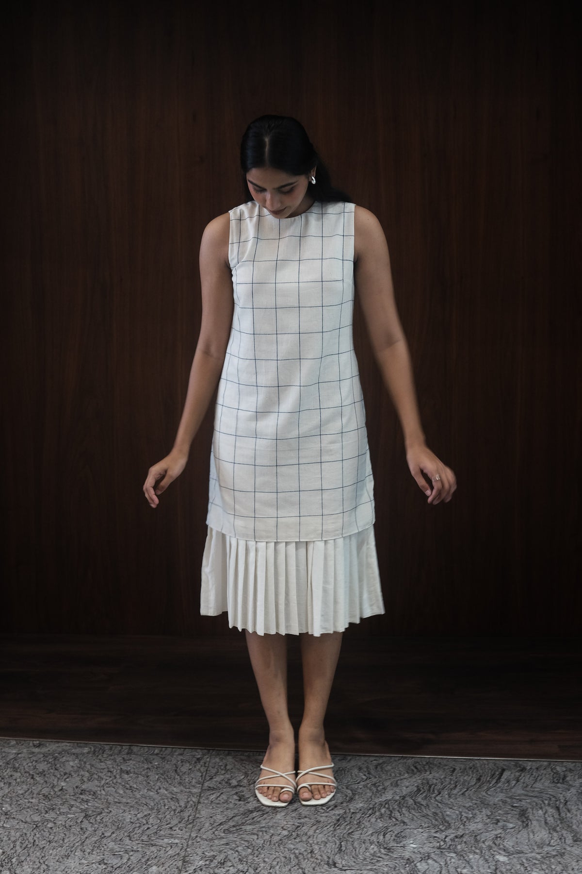 cream sheath dress