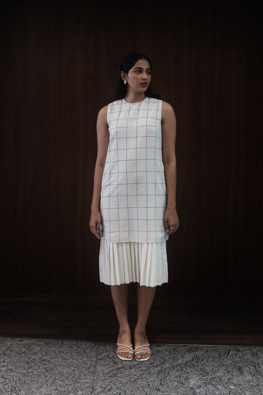 cream sheath dress