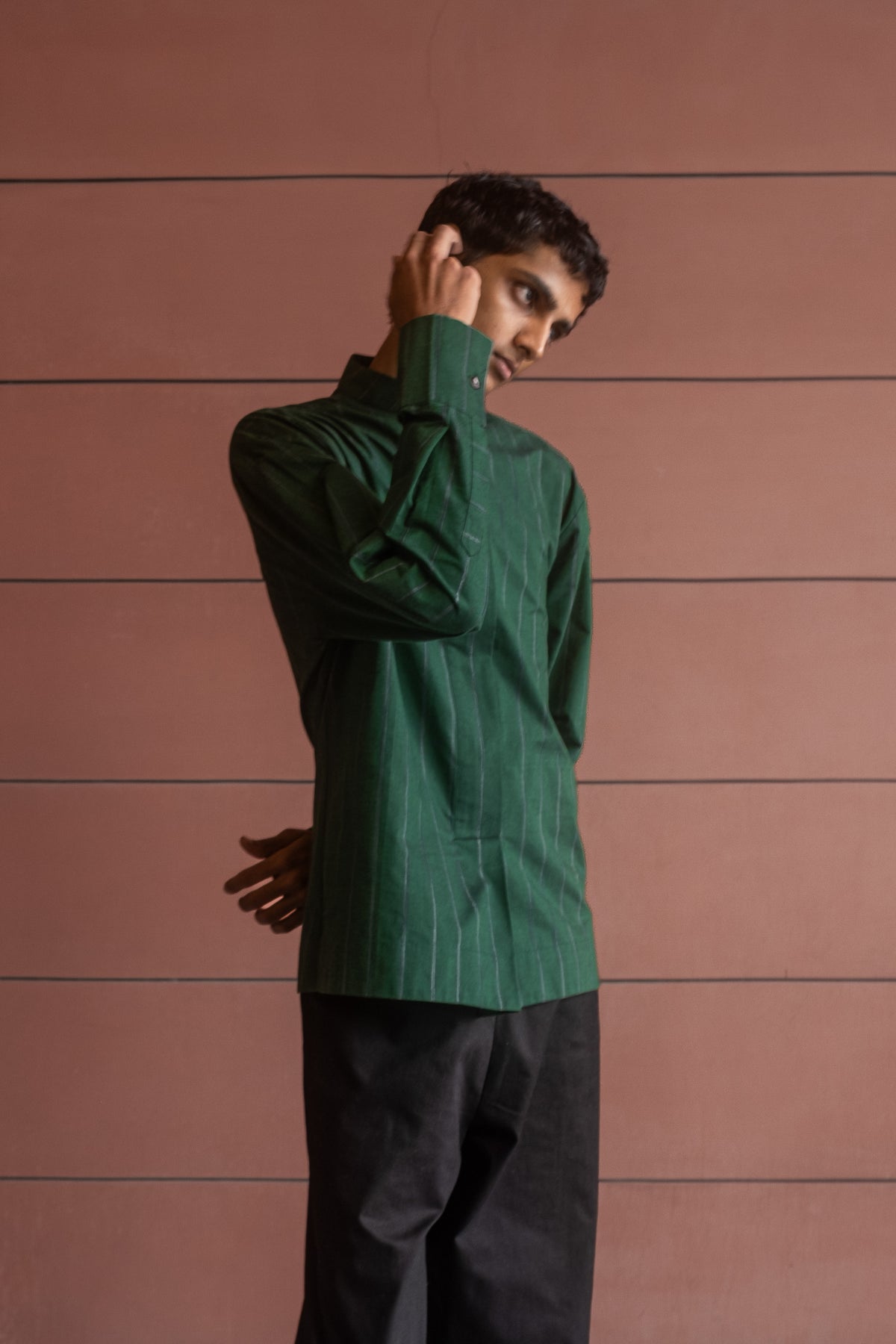 malachite mandarin shirt
