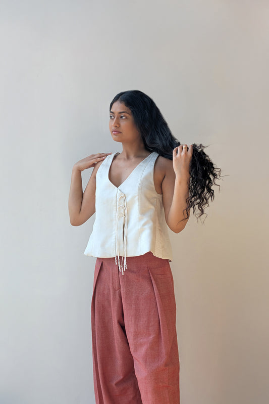 Cord Silk Vest