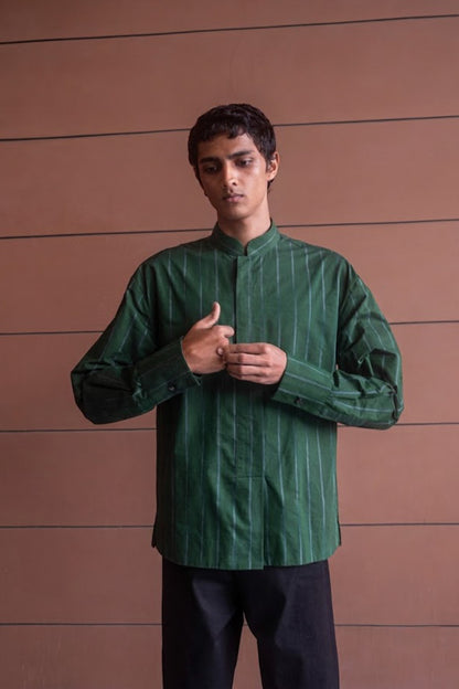malachite mandarin shirt